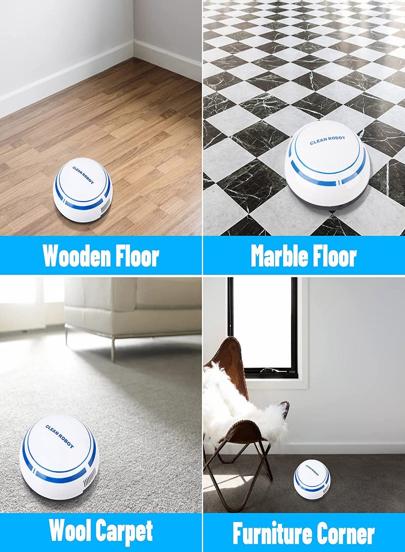 Excefore Robot Vacuum Cleaner Smart Automatic Floor Robot Slim Light Design Household USB Rechargeable for Clean Carpet Hardwood Floor and Pet Hair Mini Automatic Induction Vacuum - Image 2