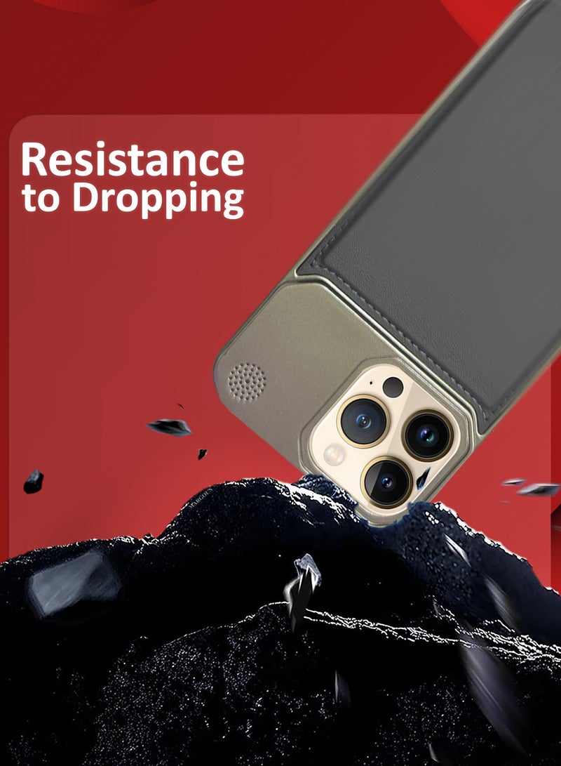 CATANES iPhone 13 Pro Max 3 Pack Case Leather Metal Design, Slim Lightweight Minimalist Cover,1 Case 2 Screen Protectors - Image 5