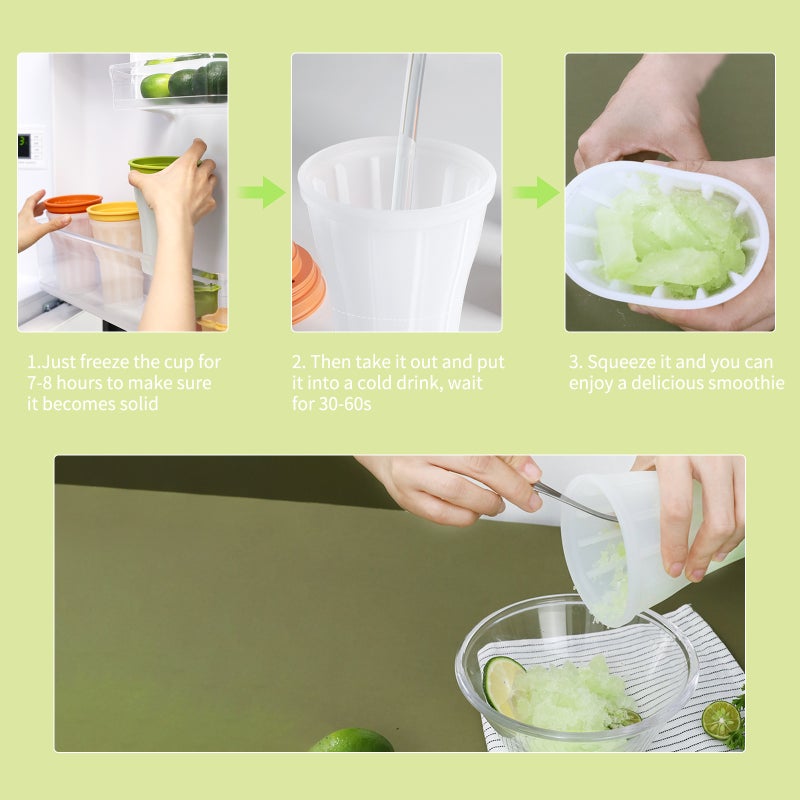 Frozen Squeeze Cooler Mug 150mL Spill-proof Smoothie Cup for Ice Cream Making Summer DIY Smoothie Mug Cooling Maker Cup Freeze Mug Home Milkshake Juice Mug - Image 3