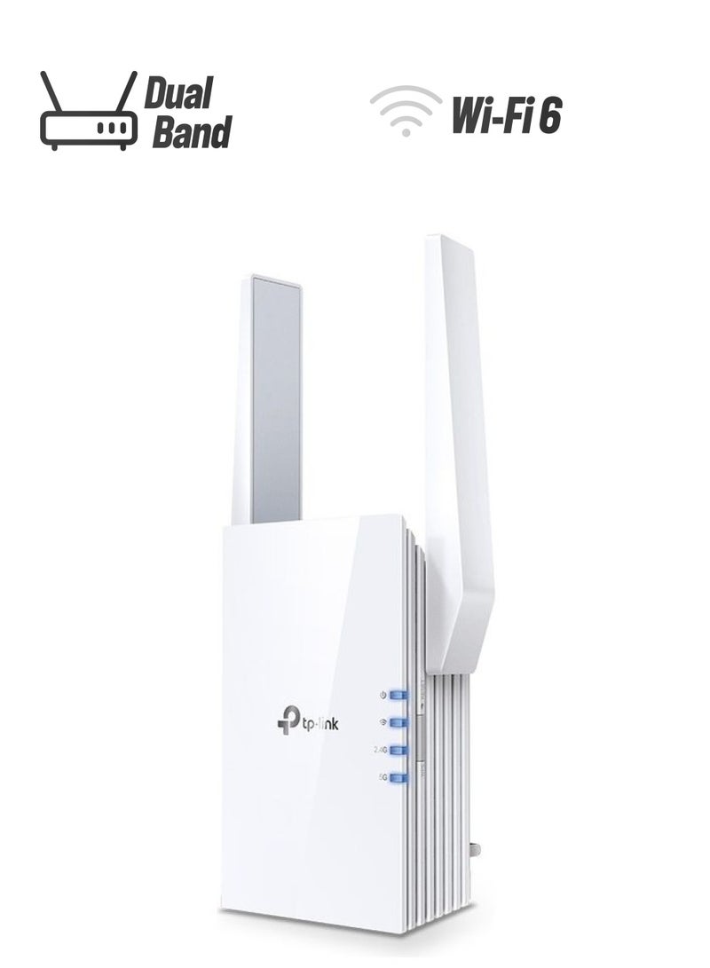 TP-LINK AX1800 WiFi Range Extender White - Image 1