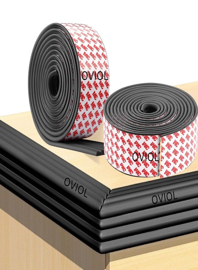 OVIOL 1 Pcs Corner Protector for Sharp Edges Thick Extra Soft Foam Table Corners Edge Protector Baby Proofing Products for Kids Table Desk Furniture, 6.5ft (2mtr) (Black, Pack of 2) - Image 1