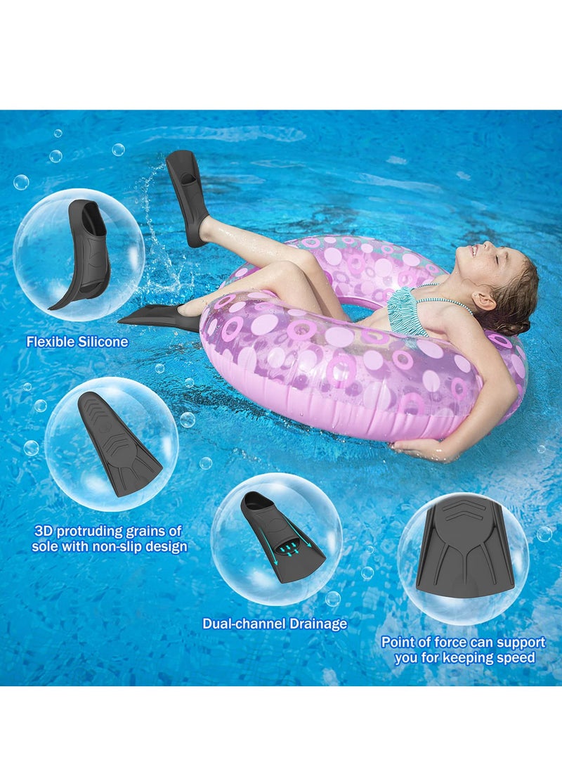 Kids Swim Fins Youth Flippers for Swimming Training and Snorkeling  for Beginners Boys and Girls - Image 4