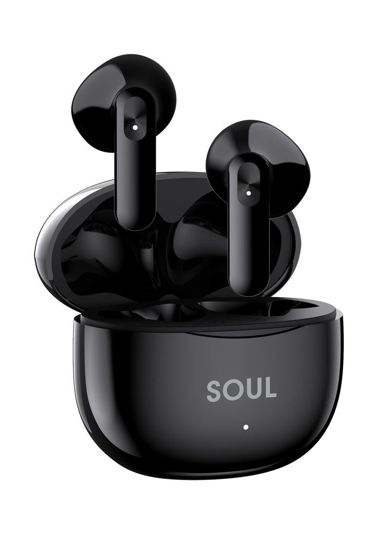Xcell Xcell Soul13 Signature Wireless Earbuds | Ergonomic Stem Design, IPX4 Water Resistant | 5Hr Playtime + 5Hr Talktime | TWS with Touch Controls for iOS/Android | Compact & Stylish – Black  - Image 2