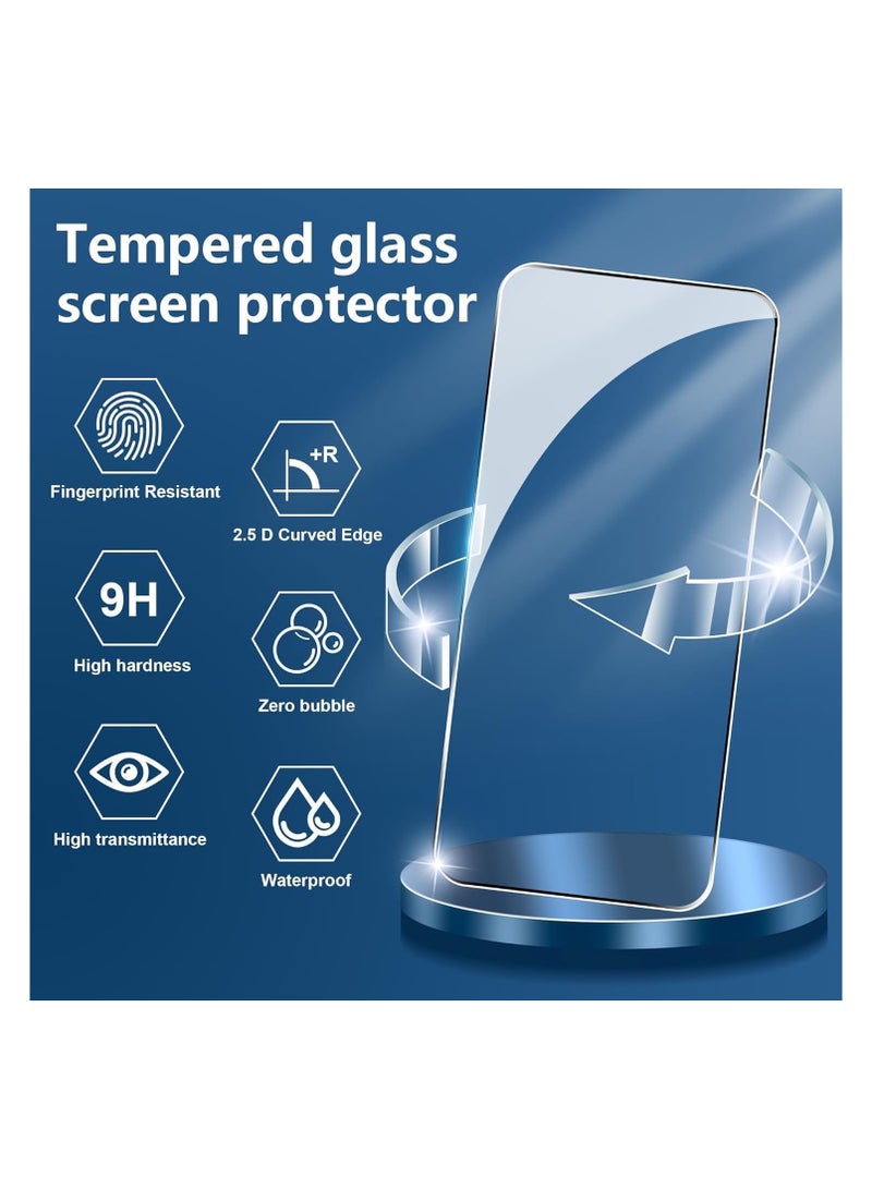 واقي شاشة زجاجي كامل التغطية لهاتف Oppo A52, A72, A92 - إطار أسود من M7molge - Image 3