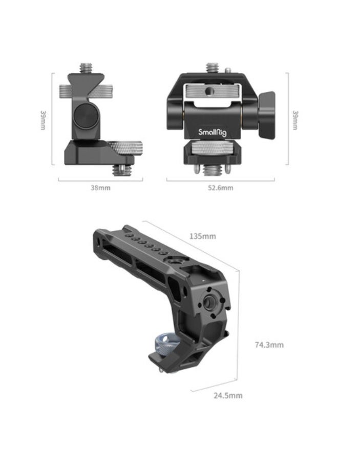SMALLRIG مجموعة ملحقات مقبض علوي وتركيب شاشة SmallRig (3/8"-16 تركيب ARRI) - Image 3