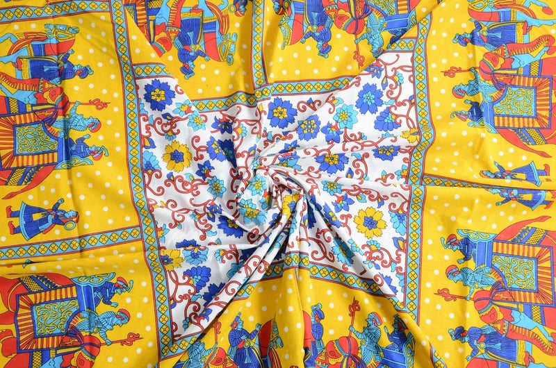 EarlyMart Comfort Rajasthani Jaipuri Traditional Sanganeri Print 144 TC Cotton Single Size Bed Bedsheet with 1 Pillow Cover Single_Bedsheet0027 - Image 2