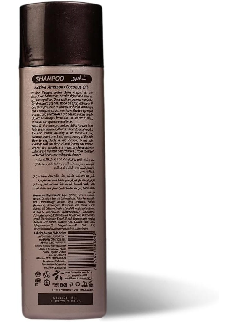 فلوراكتيف شامبو وان بروفيشنال للشعر - تركيبة مرطبة ومقوية بعمق، مع زيت الأمازون وزيت جوز الهند النشطين 300 مل - Image 2