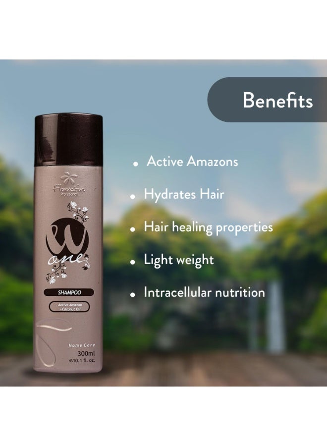 فلوراكتيف شامبو وان بروفيشنال للشعر - تركيبة مرطبة ومقوية بعمق، مع زيت الأمازون وزيت جوز الهند النشطين 300 مل - Image 3