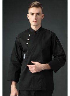 NIBEMINENT Shirt Jaket Barber Breathable Short Coat Sleeve Uniform  Wear Restaurant Sushi Chef Costumes Waiter Kitchen Cook  - Image 1
