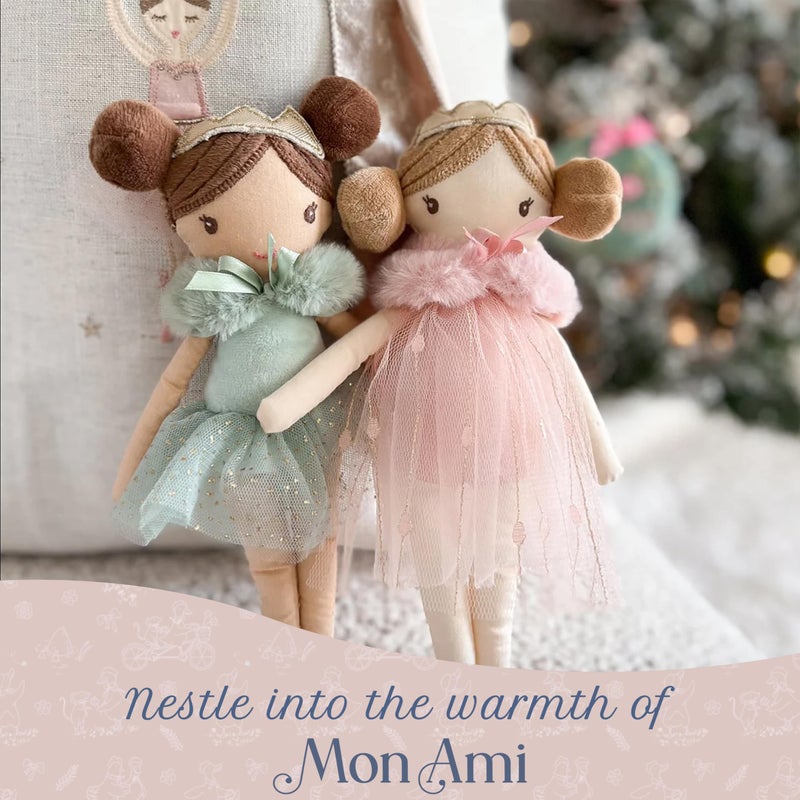 MON AMI Joelle The Princess Pocket Doll â€“ 10 Inches | Soft Plush Princess Toy for Girls | Collectible Princess Doll for Cuddling & Play for Birthdays & Baby Showers - Image 4