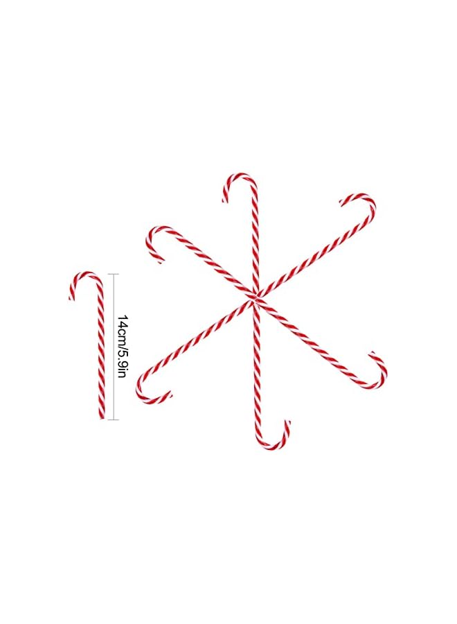 The Bros زينة عيد الميلاد على شكل عصي الحلوى، زينة شجرة عيد الميلاد على شكل عصي الحلوى | عبوة 50 زينة عيد الميلاد على شكل عصي الحلوى، زينة معلقة لشجرة عيد الميلاد، هدية عيد الشكر للمنزل داخلي وخارجي - Image 4