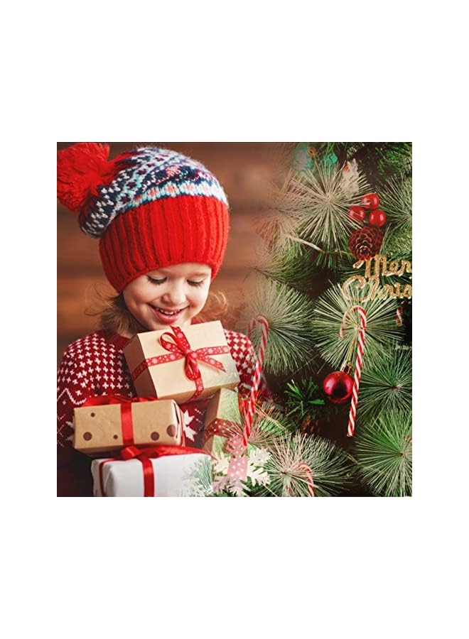 The Bros زينة عيد الميلاد على شكل عصي الحلوى، زينة شجرة عيد الميلاد على شكل عصي الحلوى | عبوة 50 زينة عيد الميلاد على شكل عصي الحلوى، زينة معلقة لشجرة عيد الميلاد، هدية عيد الشكر للمنزل داخلي وخارجي - Image 2