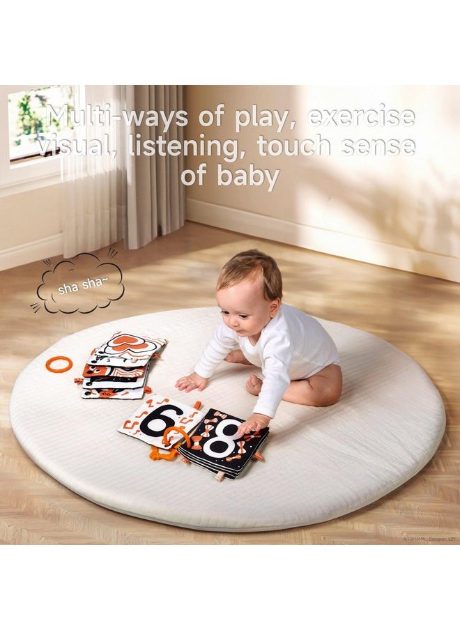 TUMAMA KIDS TUMAMA KIDS Black and White Baby Toys, Stroller Activity Toy,High Contrast Rattle Toy & Soft Book Set,Tummy Time Plush Hanging Toys,Early Educational Toys for Infant Babies 0 3 6 9 12 Month  - Image 5