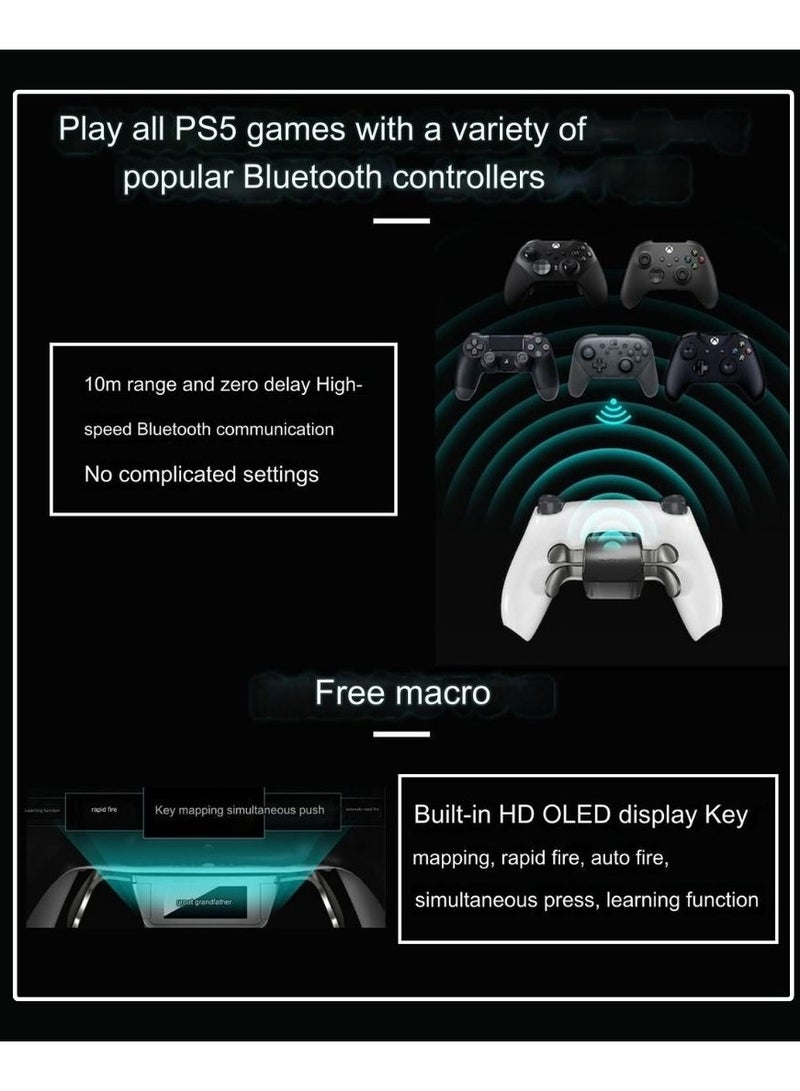 Besavior 2023 Version PS5 Controller, DIY Kit, Gaming Converter, Back Button, Direct Insertion of PS5, Wired/Wireless Connection, No Delay, Stable with All PS5 Game Software - Image 3