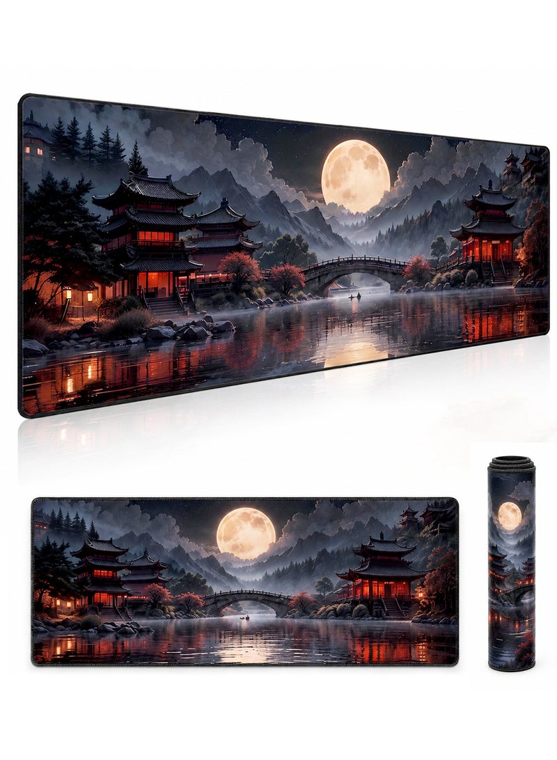 Large Desk Mouse Gaming Mouse Pad Extended XXL Keyboard Pad 800 x 300 mm Japanese Desk Mat Non-Slip Desk Mat Gaming Mouse Pad Thick Rubber Desk Pad Mouse Pad Suitable for Gaming Office and Home Use - Image 2