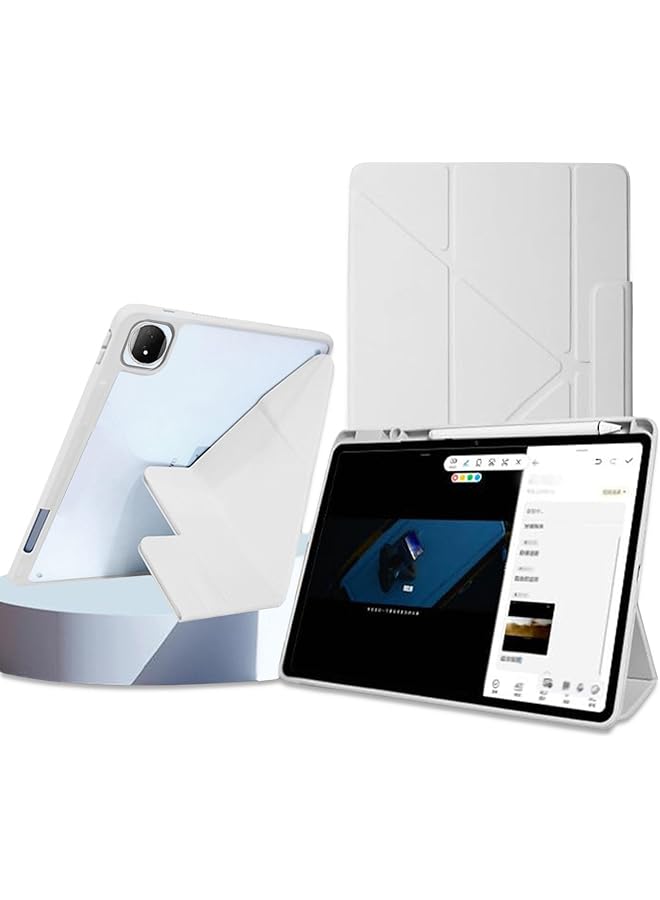 erorex Case For Honor Magic Pad 2 12.3 Inch 2024 Auto Sleep Wake Ultra-Thin Y-Folding Leather Case With Pen Holder Tablet Cover For Honor Magic Pad 2 Gray - Image 1