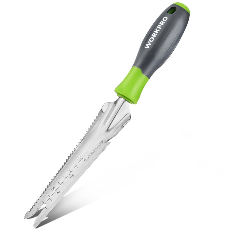 WORKPRO Hand Weeder Puller, 5-in-1 Stainless Steel Garden Trowel with Soft Handle, Gardening Weeding Tool for Easy Weeder Removal, Planting, Weeding, Flower & Vegetable Care in Garden Lawn Yard - Image 1