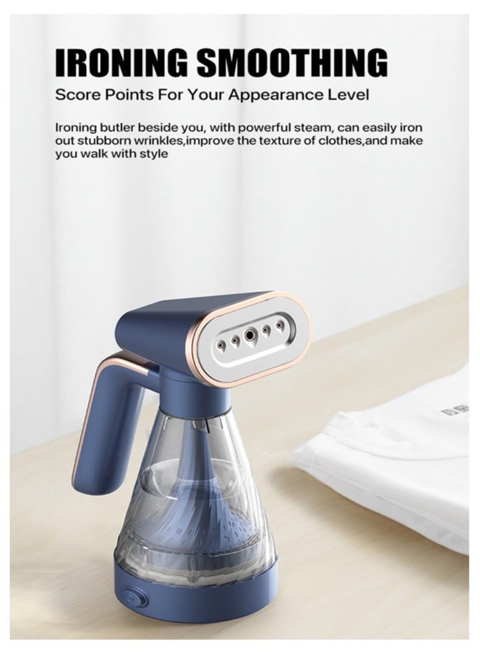 Deerma Handheld Garment Steamer, Power of Fast Heating, Water Tank, Lightweight and Compact Design, Five Hole Steam Outlet, Steam Iron for Clothes, Multifunctional 120 ml 600 W GT10W Blue - Image 3