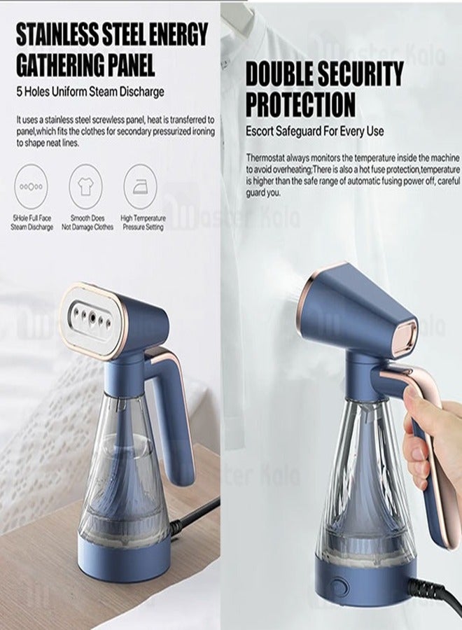 Deerma Handheld Garment Steamer, Power of Fast Heating, Water Tank, Lightweight and Compact Design, Five Hole Steam Outlet, Steam Iron for Clothes, Multifunctional 120 ml 600 W GT10W Blue - Image 4