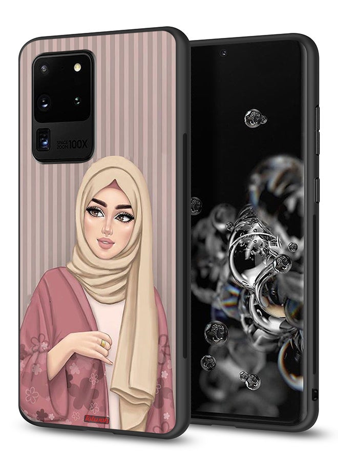Tolwak Samsung Galaxy S20 Ultra Protective Case Cover Hijab Girl Art - Image 1