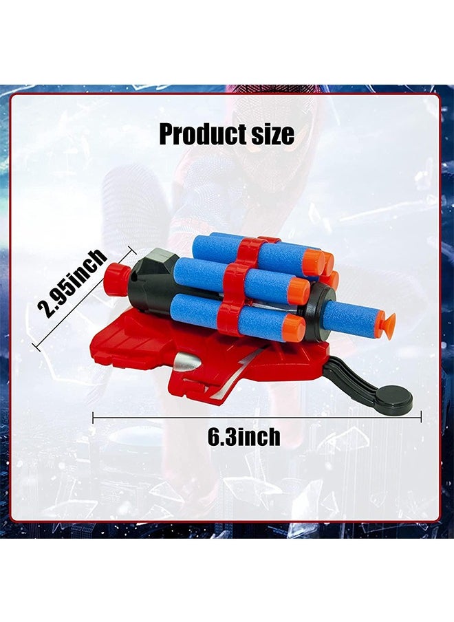 Generic - Spider Gloves Man Web Shooter Toy, Super Hero Web Shooter for Kids, Spider Man Dual Launcher Gloves Educational Toys, Spider Launcher Wrist Toys Launcher Wrist Toy Costume Cosplay Hero Props Gift (Red - Image 1