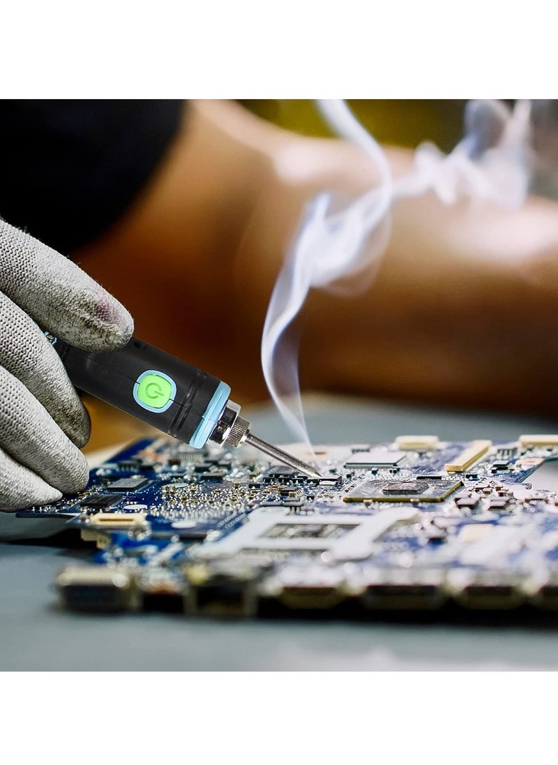 مكواة لحام لاسلكية مع ضوء LED مقبض مريح بطارية قابلة للشحن مكواة لحام تسخين سريع مع مجموعة لحام احترافية - Image 5