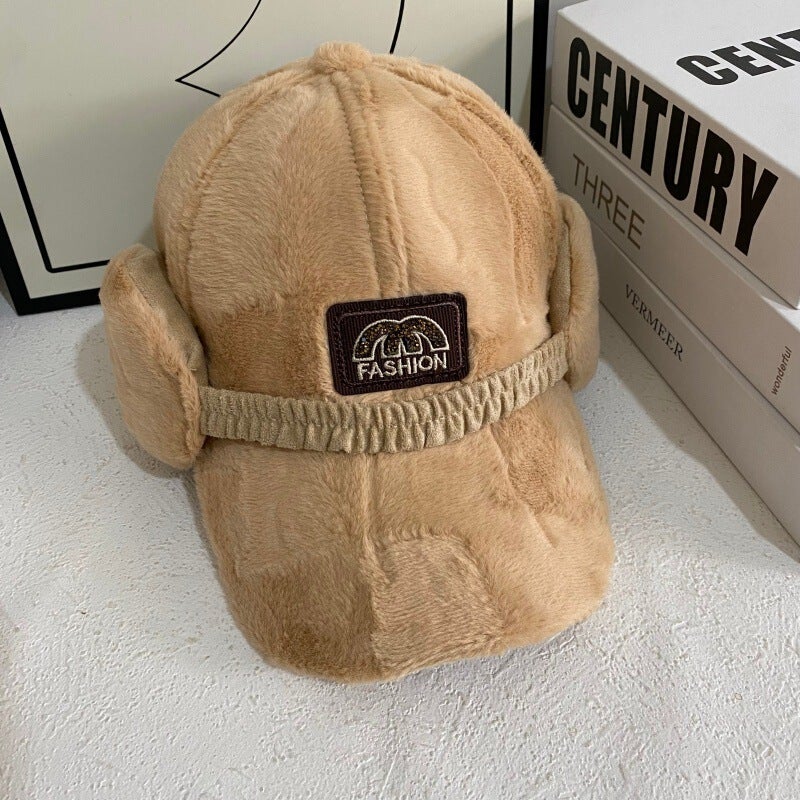 Ponytail Cap Women  Autumn Winter Removable Ear Muff Hat Cotton - Image 4