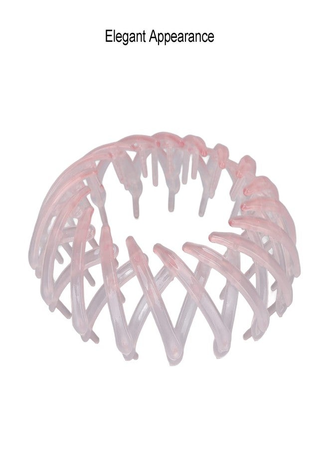 Betued Bird Nest Hair Claw, Expandable Ponytail Holder, Fashionable Bird Nest Hair Clip for Women Girls (Jelly powder) - Image 5
