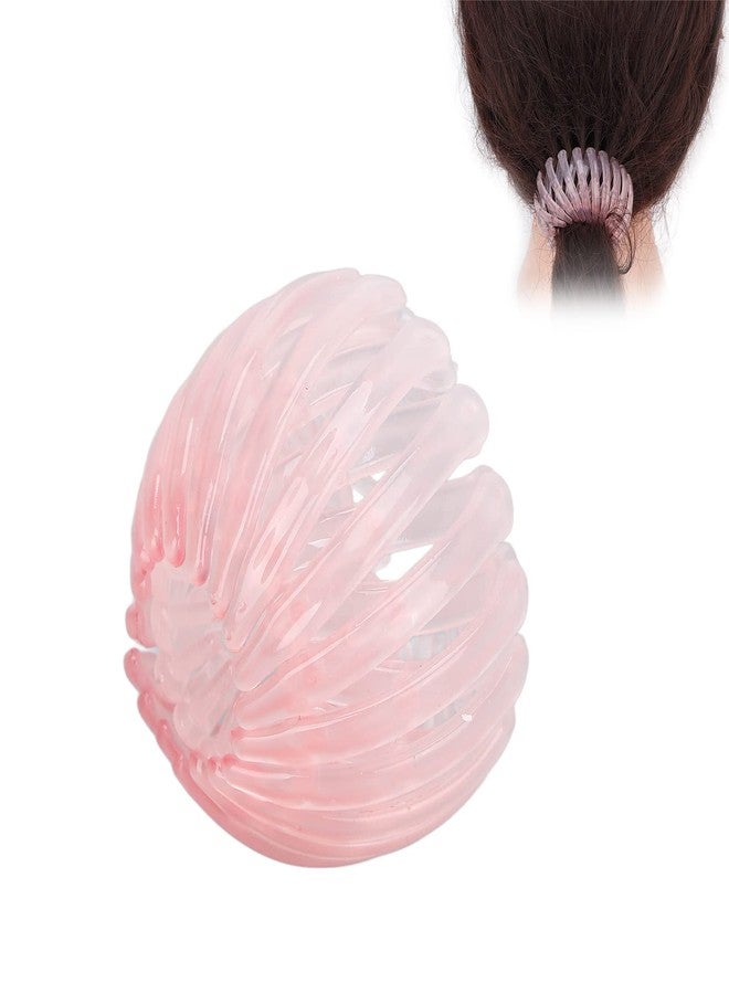 Betued Bird Nest Hair Claw, Expandable Ponytail Holder, Fashionable Bird Nest Hair Clip for Women Girls (Jelly powder) - Image 2
