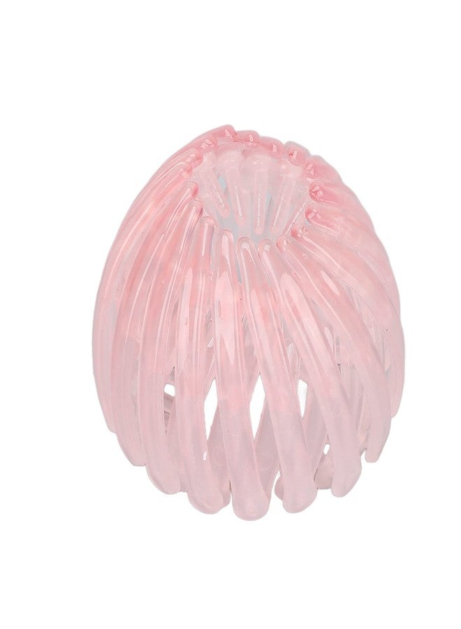 Betued Bird Nest Hair Claw, Expandable Ponytail Holder, Fashionable Bird Nest Hair Clip for Women Girls (Jelly powder) - Image 1