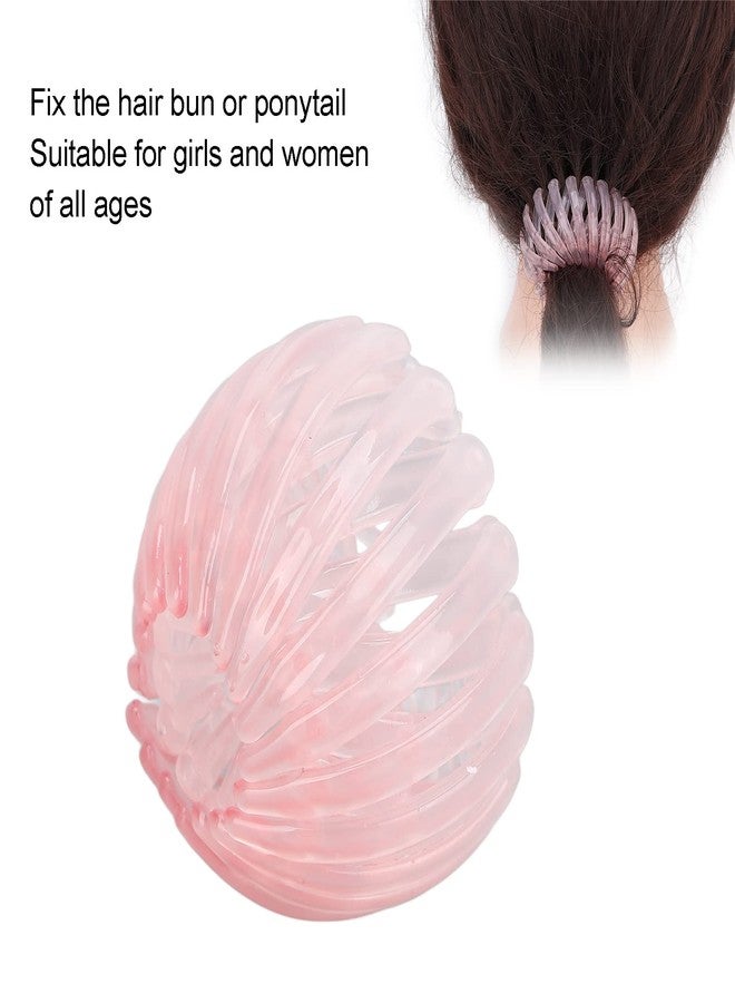 Betued Bird Nest Hair Claw, Expandable Ponytail Holder, Fashionable Bird Nest Hair Clip for Women Girls (Jelly powder) - Image 3