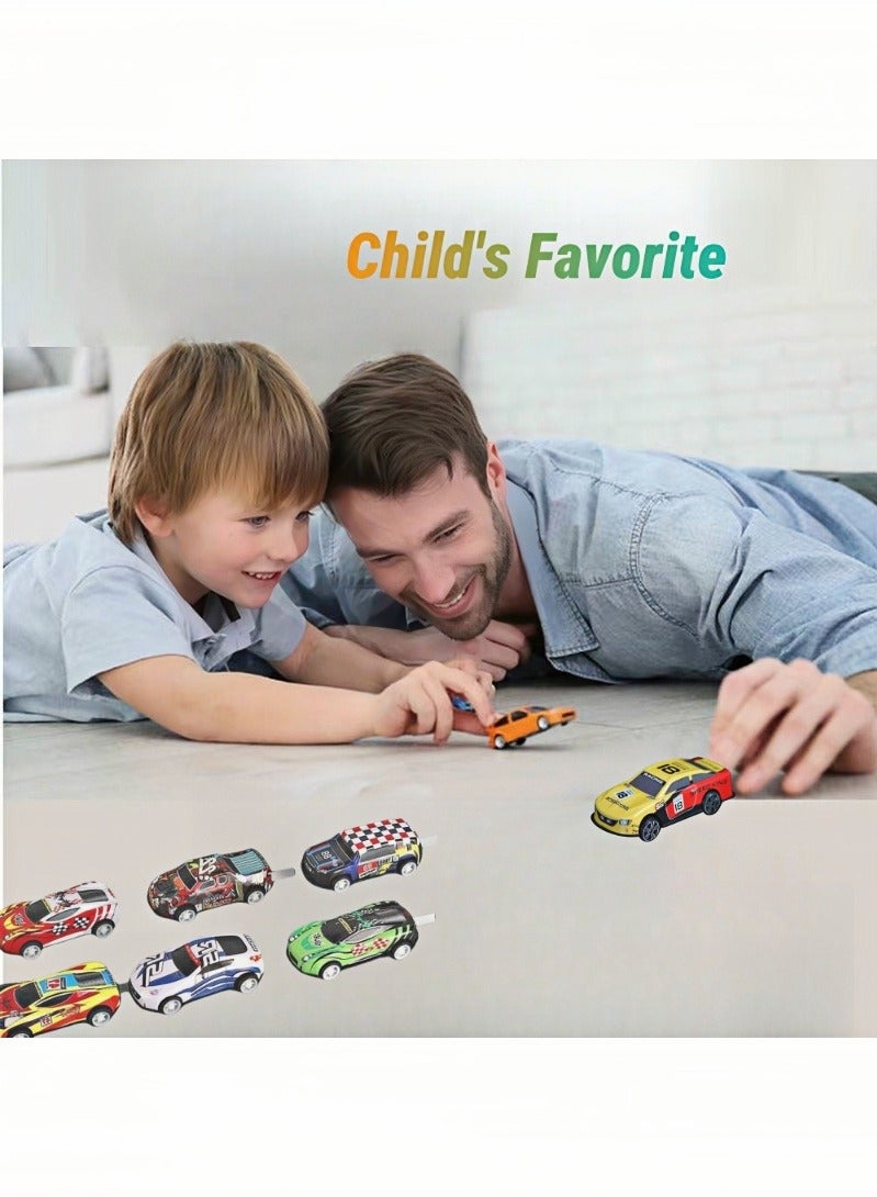 ARUWA Toys Cars Party Favors Pull Back Race Cars Toy Mini Kids Toys for Boys Girls Toddlers Party Goodie Bag for K-12 Years Old Kids Boys Girls Gift with 18 Pcs Toy Cars 1 Pcs Toy fighter 1 Pcs Toy Launch track - Image 4