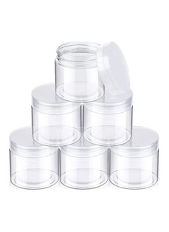 IDEAL PACK Ideal Pack Clear Plastic Jars with Lids, 340 ML White With Lid 12 PCS Set 