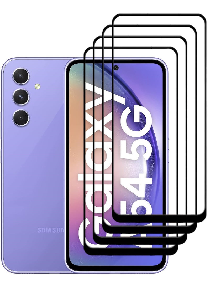 ACLIX 4 Pieces Antistatic ESD Dustproof Premium Quality High Definition Tempered Glass Screen Protector Designed For Samsung Galaxy A54 - Image 1