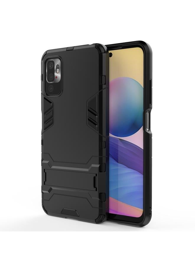 Case For Xiaomi Redmi Note 10 5G Shockproof PC + TPU Protective Case with Hidden Holder