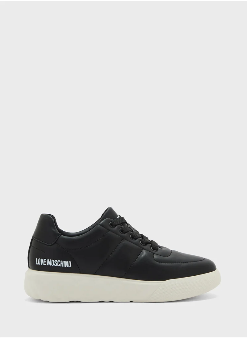 Love Moschino Lace Up Low Top Sneakers