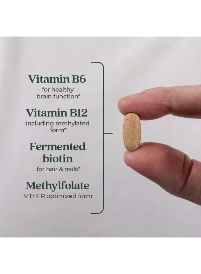 New Chapter Fermented Vitamin B Complex – Organic One Daily B Vitamins with Maca & Herbs – Supports Energy, Brain & Hair Health – 100% Vegan, Gluten-Free, Non-GMO – 60 Tablets – Whole-Food Formula - Image 3