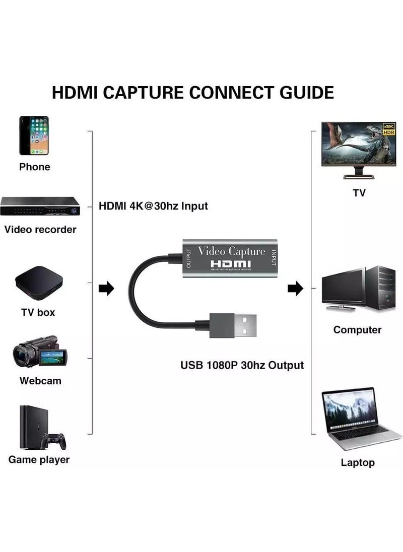 Apera - BN03 HDMI 1080P 4K 30Hz Video Capture Image Capture Card - Image 1