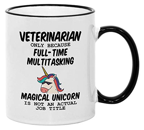 Casitika Veterinarian Gifts for Women. 11 oz Veterinary Gifts Mug. Gift Idea for Vet School Students or Teachers. Veterinarians Because Unicorn Is Not An Actual Job Title. - Image 1