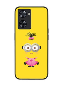 Stylizedd Rugged Black edge case for Oppo A57 4G/Oppo A77 4G/Oppo A77s Slim fit Soft Case Flexible Rubber Edges Anti Drop TPU Gel Thin Cover - Girly Minion 2  - Image 1