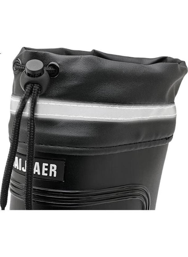 XIYU Men'S Rain Shoes Men'S Rain Boots Men'S Waterproof Shoes Anti-Slip Fishing Takeaway Rider Special 3306 Middle Simple Drawstring 41 - Image 2