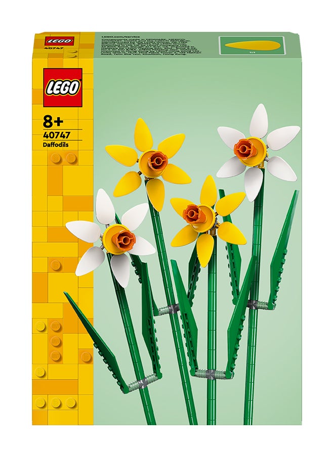 LEGO - Botanicals Daffodils - Faux Flowers Building Set - Desk Decoration or Floral Bouquet Home Decor - Gift for 8+ Year Old Girls, Boys and Teenagers - Botanical Collection - 40747 (216 pieces) - Image 1