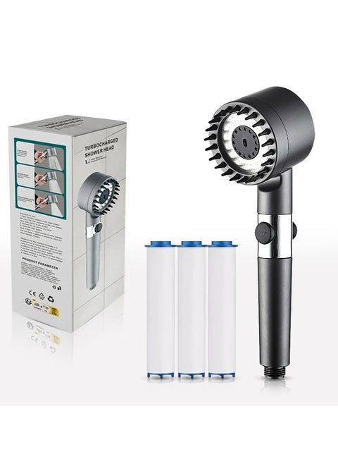 Shower Head with Handheld, Shower Heads High Pressure, High Flow Even with Low Water Pressure Held Showerhead Set, Filtered Showerhead with extra two cotton Filters