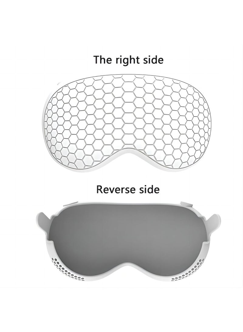 SYOSI متوافق مع حافظة وغطاء حماية Apple Vision Pro غطاء حماية كامل لسماعة الواقع الافتراضي Vision Pro 2024 الملحقات يوفر حماية فائقة ضد الخدوش أبيض - Image 4