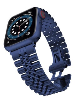 Compatible with Apple Watch Strap 41 mm 40 mm 38 mm, Metal Replacement Strap with Butterfly Clasp iWatch Watch Strap for Apple Watch