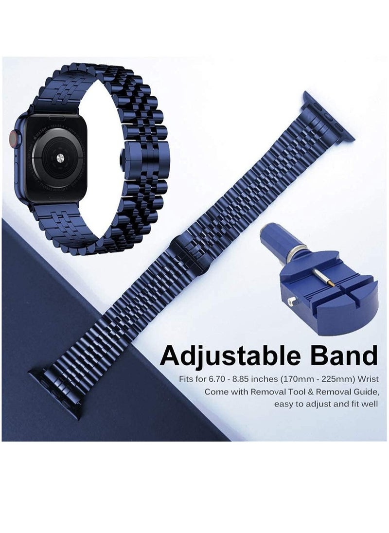 ELTRAZONE - Compatible with Apple Watch Strap 41 mm 40 mm 38 mm, Metal Replacement Strap with Butterfly Clasp iWatch Watch Strap for Apple Watch - Image 1