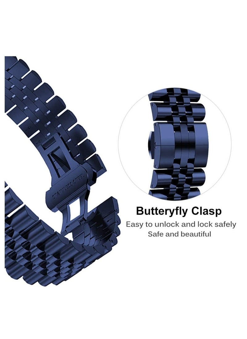 ELTRAZONE - Compatible with Apple Watch Strap 41 mm 40 mm 38 mm, Metal Replacement Strap with Butterfly Clasp iWatch Watch Strap for Apple Watch - Image 1