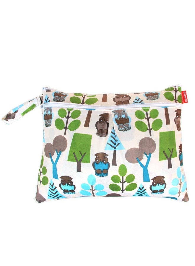 داميرو حقيبة سفر داميرو، قطعتان، للأغراض الرطبة والجافة، منظم حقائب مبللة قابلة لإعادة الاستخدام مع جيبين بسحاب للحفاضات القماشية، وأجزاء الضخ، وملابس السباحة، وصالة الألعاب الرياضية، لون الغابة الخضراء - Image 2