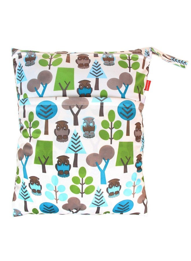 داميرو حقيبة سفر داميرو، قطعتان، للأغراض الرطبة والجافة، منظم حقائب مبللة قابلة لإعادة الاستخدام مع جيبين بسحاب للحفاضات القماشية، وأجزاء الضخ، وملابس السباحة، وصالة الألعاب الرياضية، لون الغابة الخضراء - Image 1