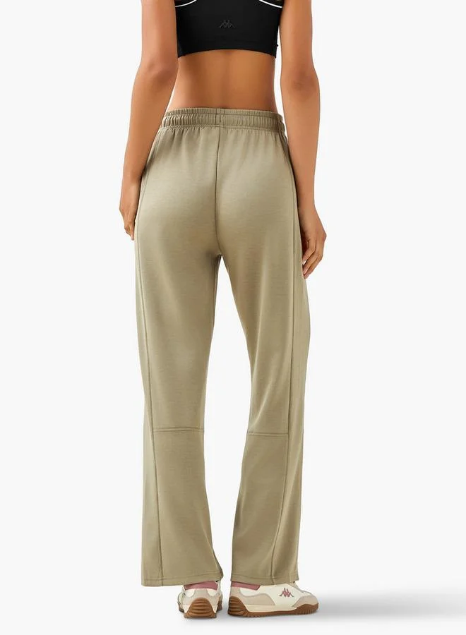 Kappa GREEN Kappa Flared Relaxed Fit Track Pants for Women | Best Price UAE